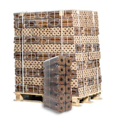 Pini Kay Holzbriketts Import 960 kg Palette (96 x 10 kg Packungen)