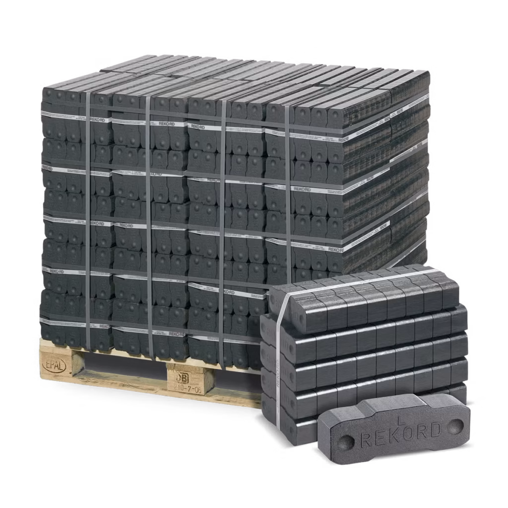 REKORD Braunkohlebriketts 1.000 kg Palette (40 x 25 kg Bündel)