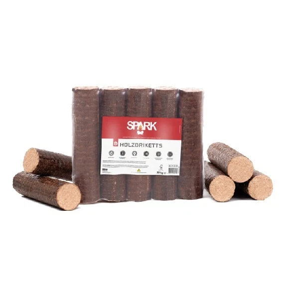 Holzbriketts Spark Hartholz Buche Rund 960 kg – Palette (96 × 10 kg) – Bild 4