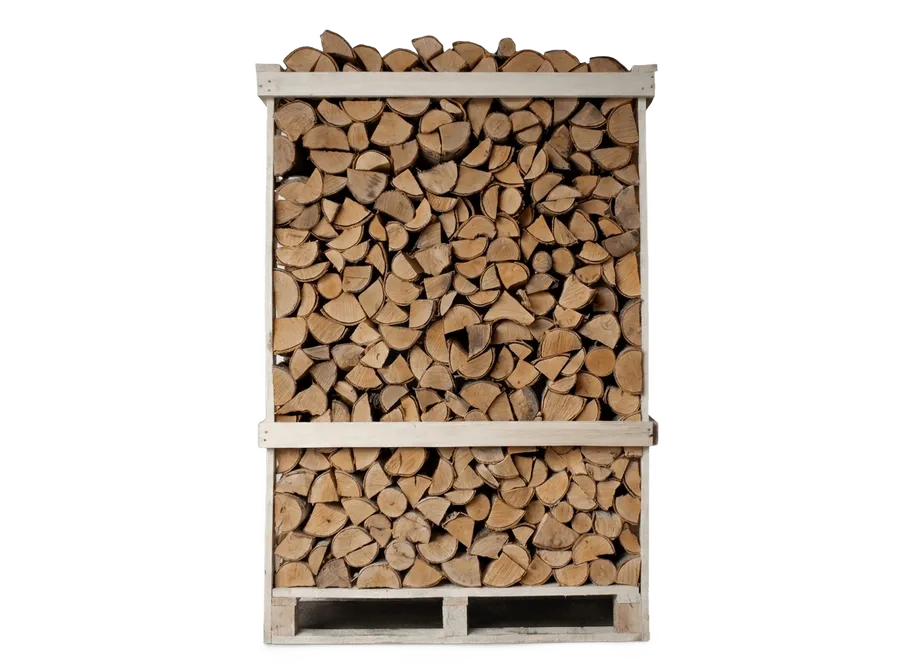Brennholz Birke 25 cm | Kammergetrocknet <18% | Palette 1,8 RM (2,7 SRM)